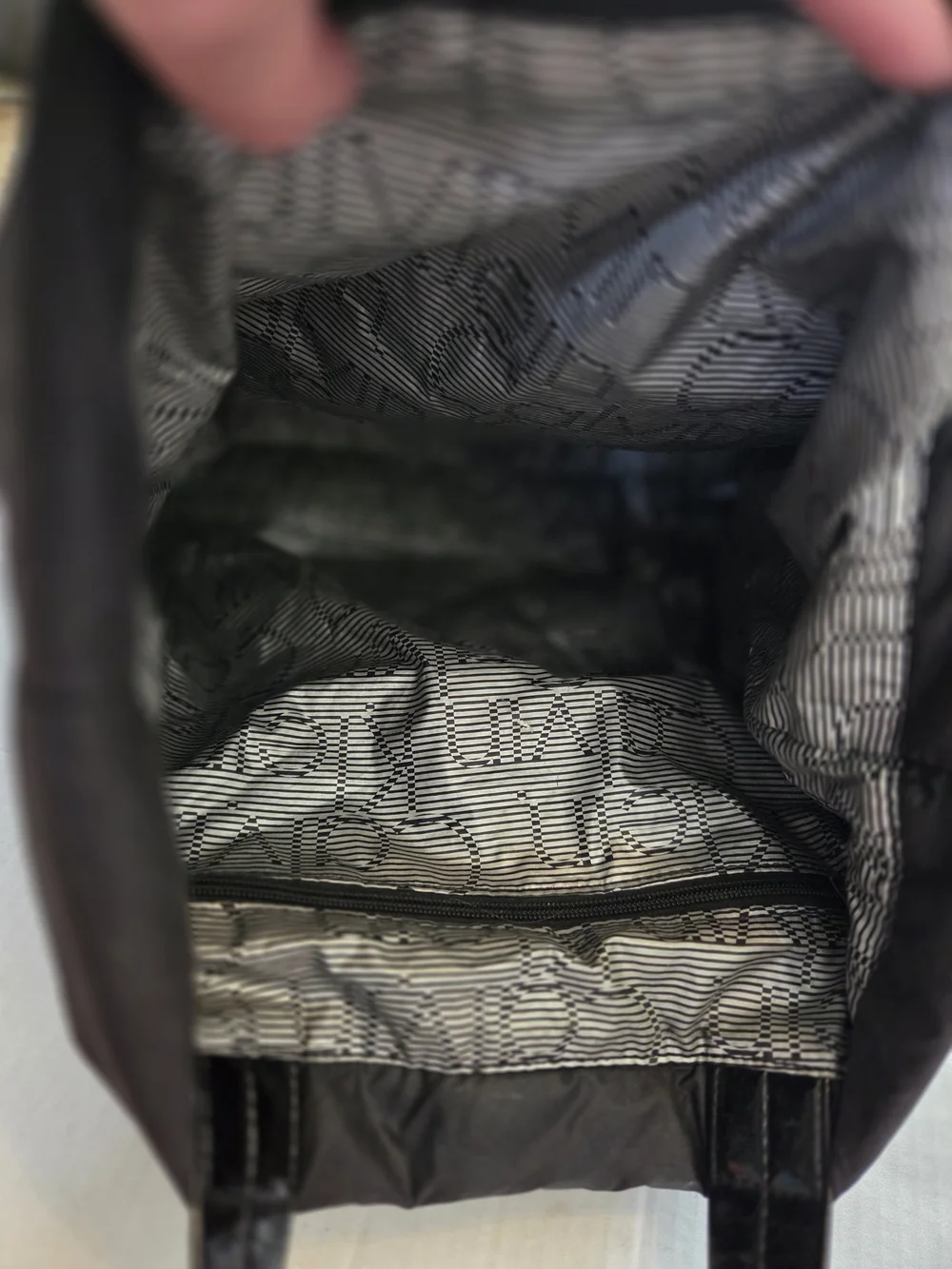 Calvin Klein Black Quilted Logo Tote Bag